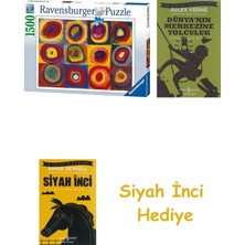 Ravensburger 16377 – Kandinsky: Kareler 1913 – 1500 Parça Puzzle + Dünyanın Merkezine Yolculuk + Siyah Inci Hediye