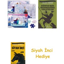 Ravensburger 91157 Frozen 2'li 24 Parça Yapboz + Dünyanın Merkezine Yolculuk + Siyah Inci Hediye