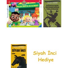 Ravensburger 33P Büyük Çerçeveli Puzzle Cocomelon + Dünyanın Merkezine Yolculuk + Siyah Inci Hediye