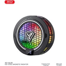 Xo SL09 Telefon Soğutucu - Manyetik LED Işıklı Sessiz Hızlı Fiziksel Soğutma Oyunlar İçin Uygun - Gamer