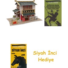 Ravensburger Cubicfun CUB/W3129H 3D 30 Parça Puzzle Çin Restoranı + Dünyanın Merkezine Yolculuk + Siyah Inci Hediye