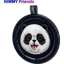 Nimmy MagSafe Uyumlu | Big Eyes Değiştirilebilir Manyetik 3D Nakışlı Panda Telefon Standı 2.0