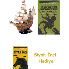 Ravensburger Cubicfun CUB/T4008H 3D 113 Parça Puzzle Santa Maria Gemisi + Dünyanın Merkezine Yolculuk + Siyah Inci Hediye