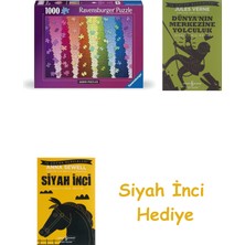 Ravensburger 1000 Parça Puzzle Renkler + Dünyanın Merkezine Yolculuk + Siyah Inci Hediye