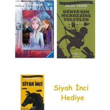 Ravensburger Wd Frozen2 PUZZLE,300 Parça + Dünyanın Merkezine Yolculuk + Siyah Inci Hediye