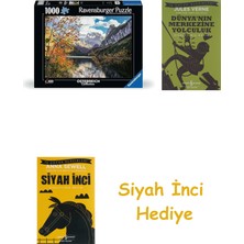 Ravensburger, 1000P Puzzle Avusturya, Yetişkin Puzzle + Dünyanın Merkezine Yolculuk + Siyah Inci Hediye