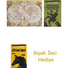 Ravensburger 1500P Puzzle Tarihi Harita, Yapboz + Dünyanın Merkezine Yolculuk + Siyah Inci Hediye