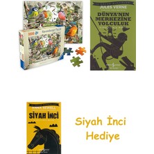 Ravensburger, 1000P Puzzle Tüylü Dostlar, Yetişkin Puzzle + Dünyanın Merkezine Yolculuk + Siyah Inci Hediye