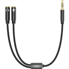 Xo 2 IN 1 3.5mm To Ses ve Mikrofon 235mm Bağlantı Kablosu (NB-R197)