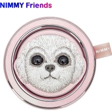 Nimmy MagSafe Uyumlu | Big Eyes Değiştirilebilir Manyetik 3D Gerçek Nakış Köpekli Telefon Standı 2.0
