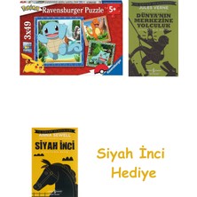 Ravensburger 05586 Pokemon Çocuk Yapbozu + Dünyanın Merkezine Yolculuk + Siyah Inci Hediye