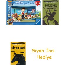 Ravensburger Paw Partol Dedektifler 2X24P Puzzle 90853 + Dünyanın Merkezine Yolculuk + Siyah Inci Hediye
