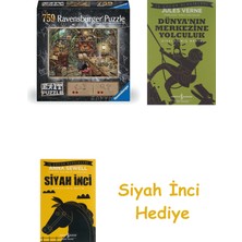 Ravensburger Exıt Yapboz 19952 Cadı Mutfağı, 759 Parça + Dünyanın Merkezine Yolculuk + Siyah Inci Hediye