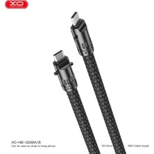 Xo NB-Q289B 60W  PD Hızlı Fast Destekli TYPE-C (USB-C) to TYPE-C Dayanıklı Silikon Data Şarj Kablosu