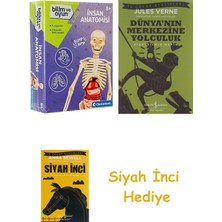 Clementoni - 64297 - Ilk Keşiflerim - Insan Anatomisi + Dünyanın Merkezine Yolculuk + Siyah Inci Hediye