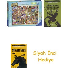Ravensburger 1000 Parçalı Puzzle Koleksiyoner Dolabı + Dünyanın Merkezine Yolculuk + Siyah Inci Hediye