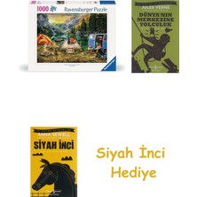 Ravensburger 1000P Puzzle Kamp, Yapboz + Dünyanın Merkezine Yolculuk + Siyah Inci Hediye