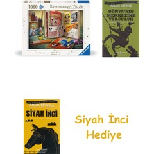 Ravensburger 1000 Parça Puzzle W. Disney Mickey Mouse 1960'LAR + Dünyanın Merkezine Yolculuk + Siyah Inci Hediye