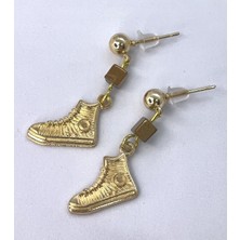 Quvars Shop Hematit Küpe Ayakkabı Görünümlü