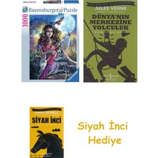 Ravensburger 1000 Parça Kurtlarla Kadın Puzzle + Dünyanın Merkezine Yolculuk + Siyah Inci Hediye