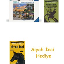 Ravensburger 167166 2000 Parça Puzzle Paris Tablosu + Dünyanın Merkezine Yolculuk + Siyah Inci Hediye