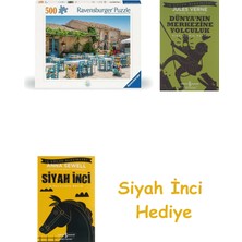 Ravensburger 500 Parça Marzamemi, Sicilya Puzzle + Dünyanın Merkezine Yolculuk + Siyah Inci Hediye