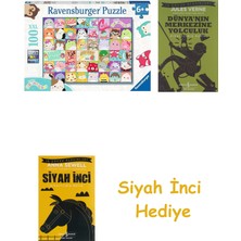 Ravensburger 100P Puz Squishmallows + Dünyanın Merkezine Yolculuk + Siyah Inci Hediye