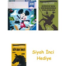 Ravensburger, 300P Puzzle Wd Mickey, Yetişkin Puzzle + Dünyanın Merkezine Yolculuk + Siyah Inci Hediye