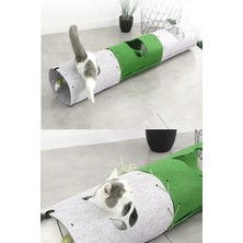 Normadia 3'lü Yeşil Kedi Tüneli, Eklenebilir ve Fonksiyonel Evcil Hayvan Oyuncağı