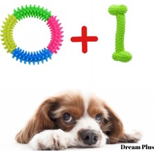 Normadia 2'li Köpek Oyun Seti, Tırtıklı Simit ve Kemik Şekilli Diş Temizleyici