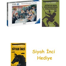 Ravensburger 1500 Parça - Auguste Renoir "kürekçilerin Kahvaltısı" Puzzle + Dünyanın Merkezine Yolculuk + Siyah Inci Hediye