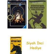 Ravensburger Star Line SERISI-500 Parça Aslan Puzzle + Dünyanın Merkezine Yolculuk + Siyah Inci Hediye