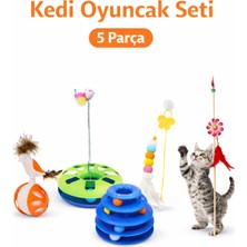 Normadia Renkli Kedi Oyuncak Seti – 5 Parça, Eğlenceli ve Hareketli Oyunlar