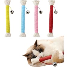 Normadia Kedi Kemirme Halatı, Diş Temizleyici Zilli ve Eğlenceli Oyuncak