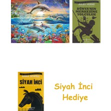 Ravensburger 128952 Yunuslar Puzzle, 300 Parça + Dünyanın Merkezine Yolculuk + Siyah Inci Hediye