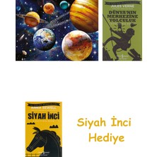 Ravensburger 109043 Space 100 Parça Puzzle, Çok Renkli + Dünyanın Merkezine Yolculuk + Siyah Inci Hediye