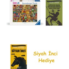 Ravensburger 1000P Puzzle C Thompson Alfabe A, Yapboz + Dünyanın Merkezine Yolculuk + Siyah Inci Hediye