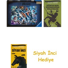 Ravensburger 169054 1000 Parçalı Puzzle Marvel Villains: Taskmaster + Dünyanın Merkezine Yolculuk + Siyah Inci Hediye