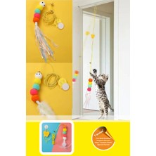 Normadia Hareketli Elastik Tavan Tipi Kedi Oyun Oltası, Kendinden Yapışkanlı