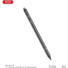 XO ST-010 3 in 1 Universal Dokunmatik Ekran Kalemi - Pil Gerektirmeyen Tablet ve Telefon Kalemi
