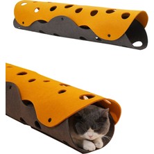 Normadia Renkli Kedi Tüneli ve Yatağı, 60X25 Cm, Eğlenceli ve Konforlu Tasarım