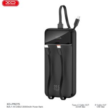 Xo 20000mAh 22.5W+20W 3 Çıkışlı Dijital Ekranlı Hızlı Şarj Destekli Powerbank