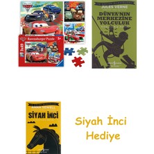 Ravensburger (92819) 3 x 49 Parça Puzzle Wd, Cars2 Yarış + Dünyanın Merkezine Yolculuk + Siyah Inci Hediye
