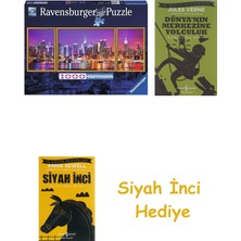 Ravensburger 1000P Puz New York + Dünyanın Merkezine Yolculuk + Siyah Inci Hediye