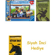 Ravensburger Paw Patrol 2 2X12P Puzzle 75911 + Dünyanın Merkezine Yolculuk + Siyah Inci Hediye