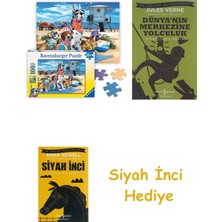 Ravensburger 100 Parça Köpek Çetesi Puzzle + Dünyanın Merkezine Yolculuk + Siyah Inci Hediye