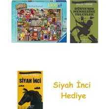 Ravensburger 1000 Parça Puzzle C Thompson Dolap + Dünyanın Merkezine Yolculuk + Siyah Inci Hediye