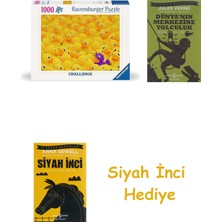 Ravensburger 1000P Puzzle Plastik Ördekler + Dünyanın Merkezine Yolculuk + Siyah Inci Hediye