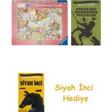 Ravensburger, 1000P Puzzle Arı Kovanı, Yetişkin Puzzle + Dünyanın Merkezine Yolculuk + Siyah Inci Hediye