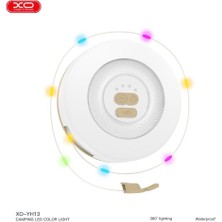 Xo YH13 Makaralı RGB Led Şeritli Şarjlı Kamp Işığı - Suya Dayanıklı 1800mAh Çadır Aydınlatma